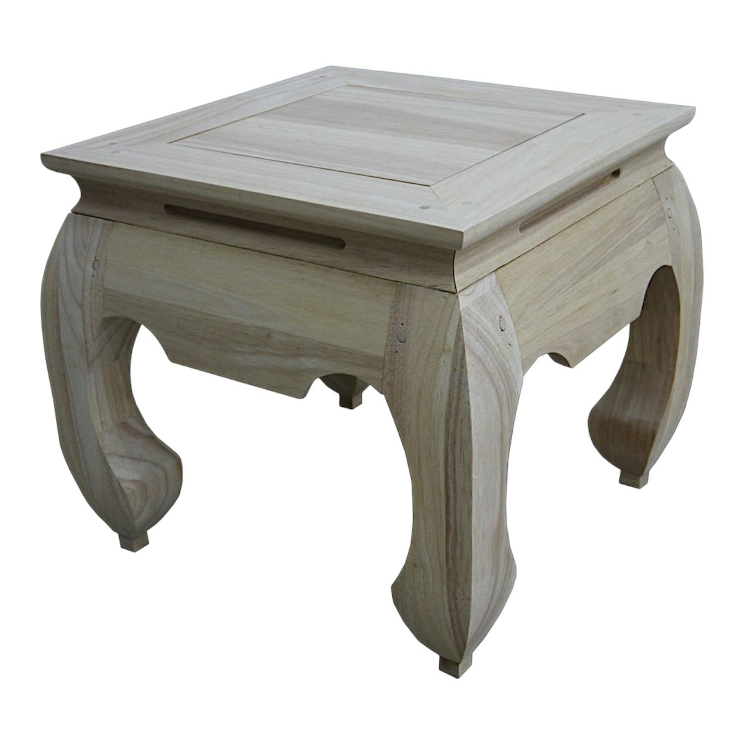 Table basse Opium carrée Hévéa 42x42x40cm MAORI