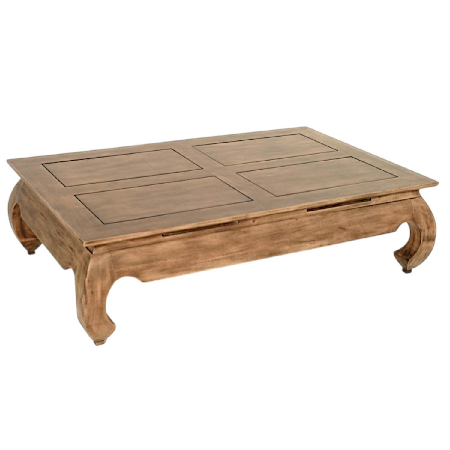 Table basse Opium hévéa 130x80x35cm MAORI