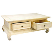 Table basse en bois massif - Style colonial