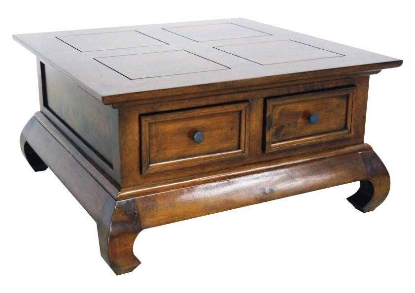 Table basse en bois massif - Style asiatique