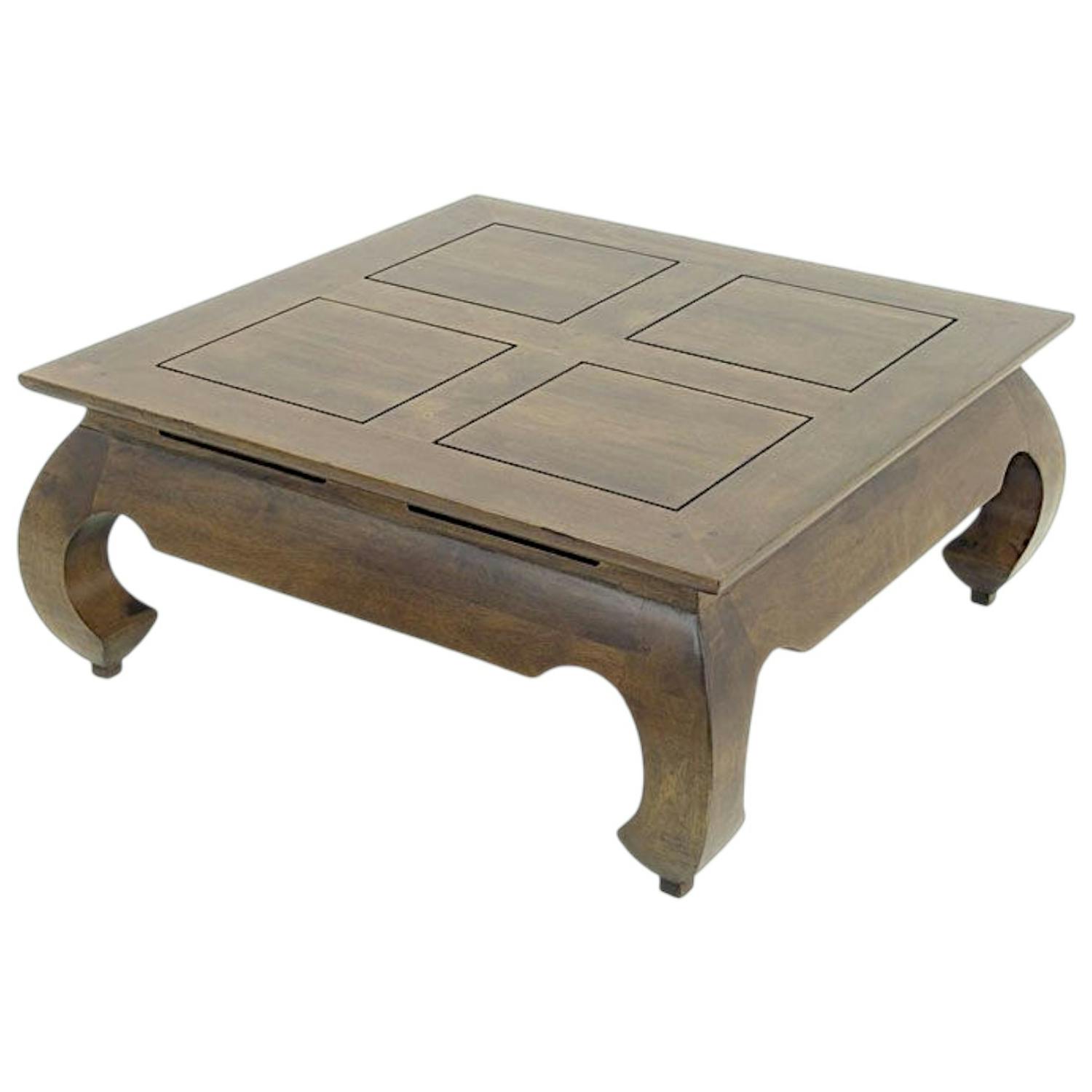 Table basse Opium hévéa 83x83cm MAORI