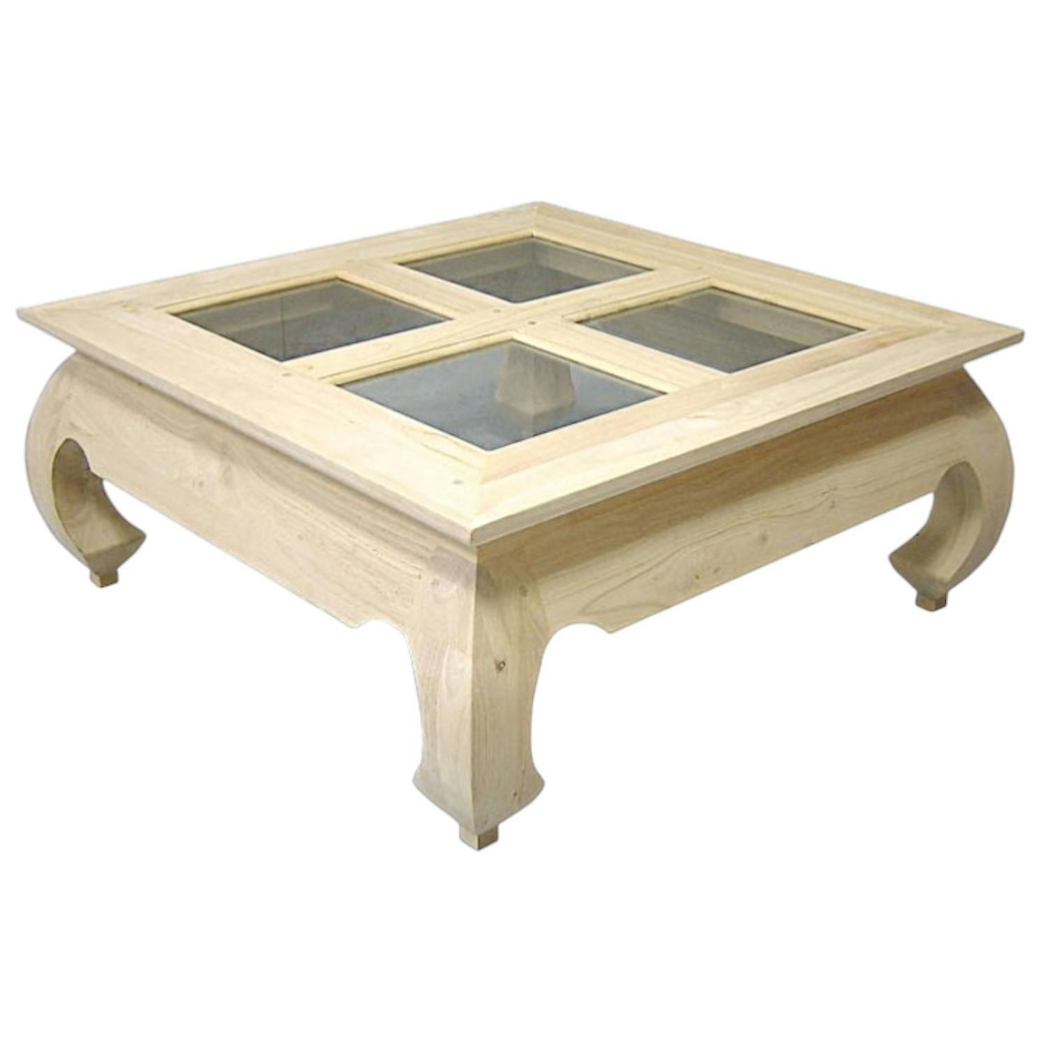 Table basse en bois massif - Style asiatique