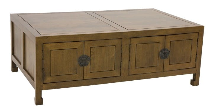 Table basse en bois massif - Style colonial