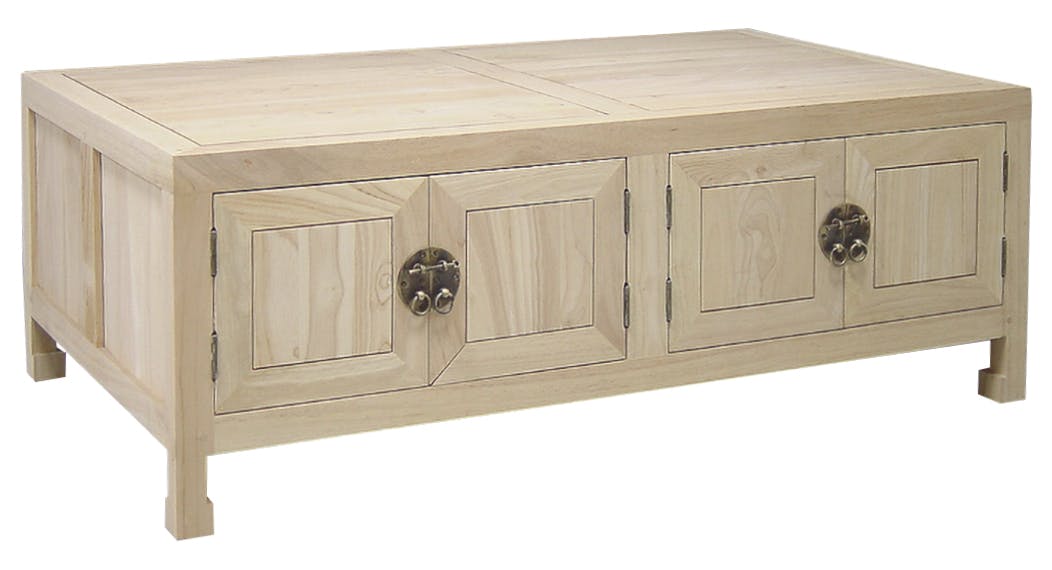 Table basse en bois massif - Style colonial