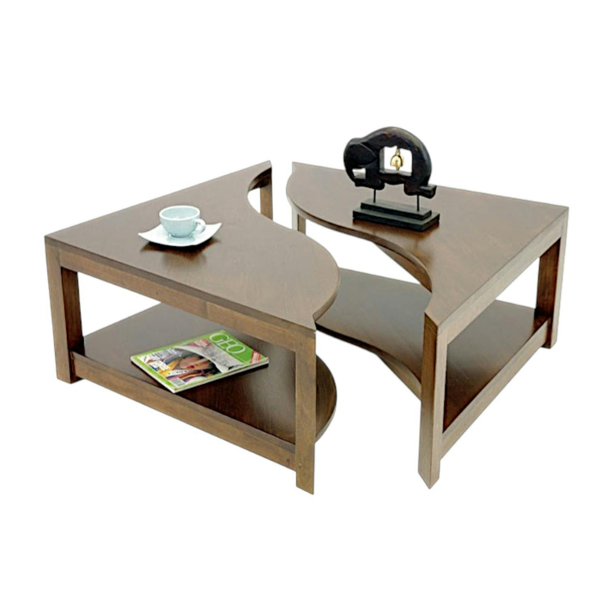Table basse en bois massif - Style traditionnel