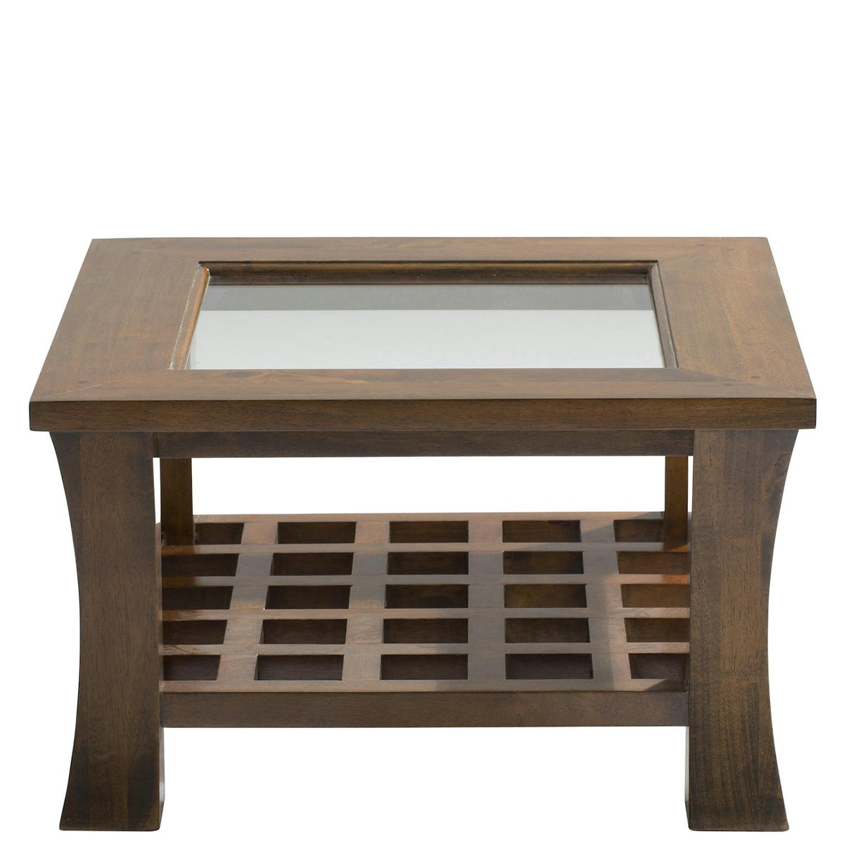 Table basse vitrée 60x60cm MAORI