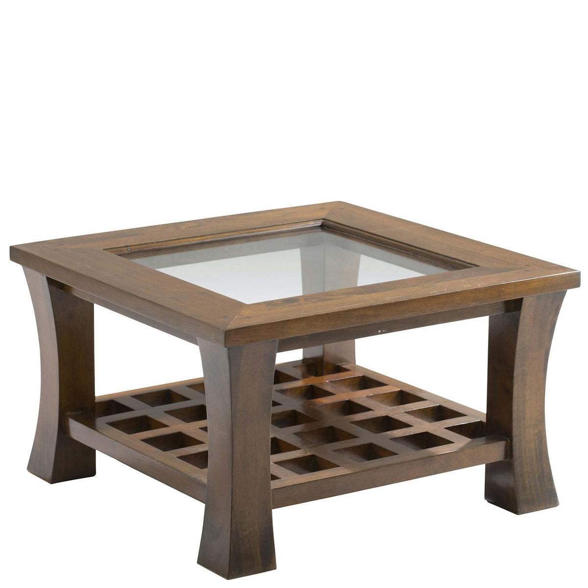 Table basse vitrée 60x60cm MAORI