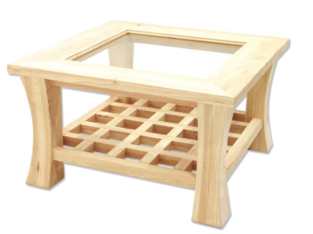 Table basse vitrée 60x60cm MAORI