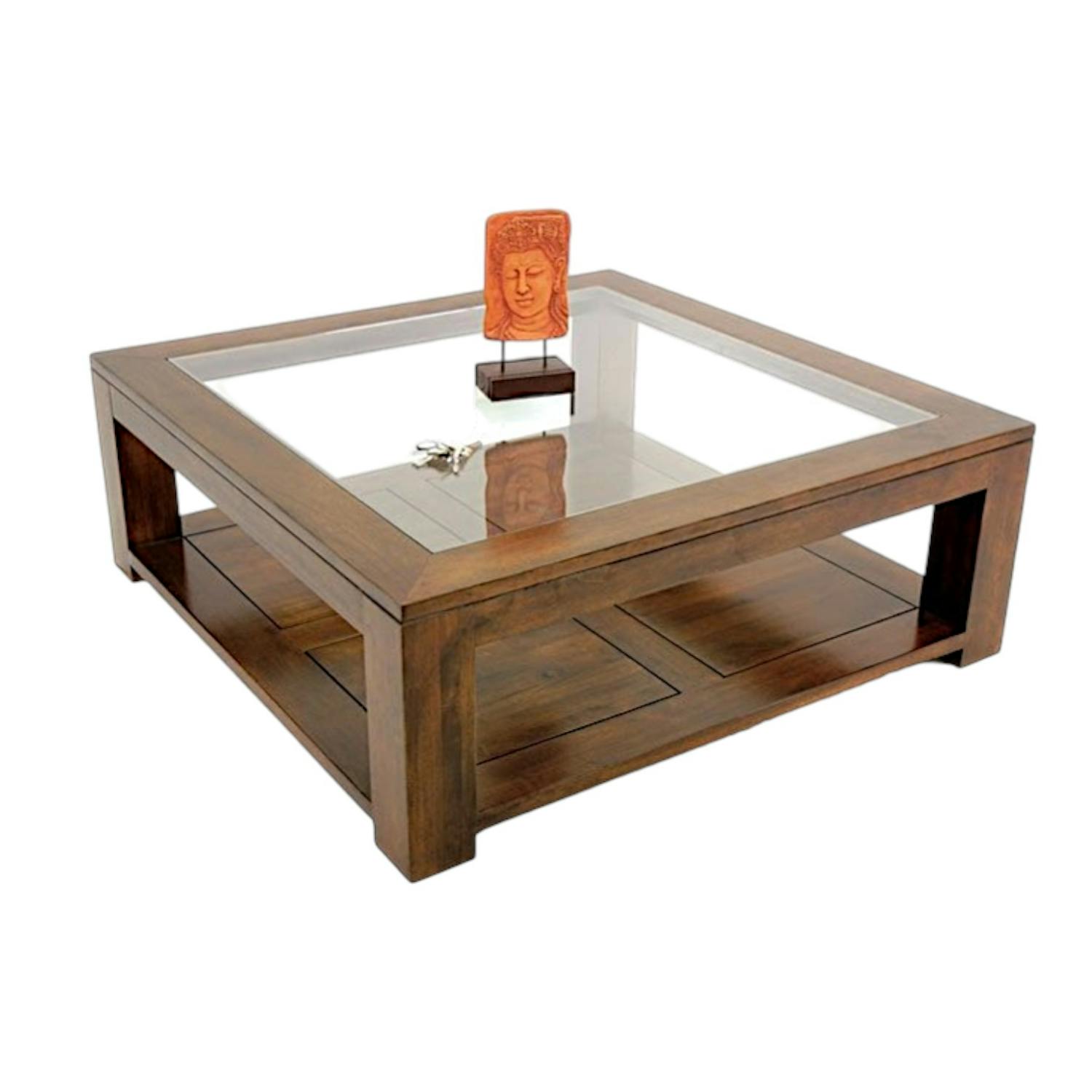 Table basse en bois massif - Style contemporain