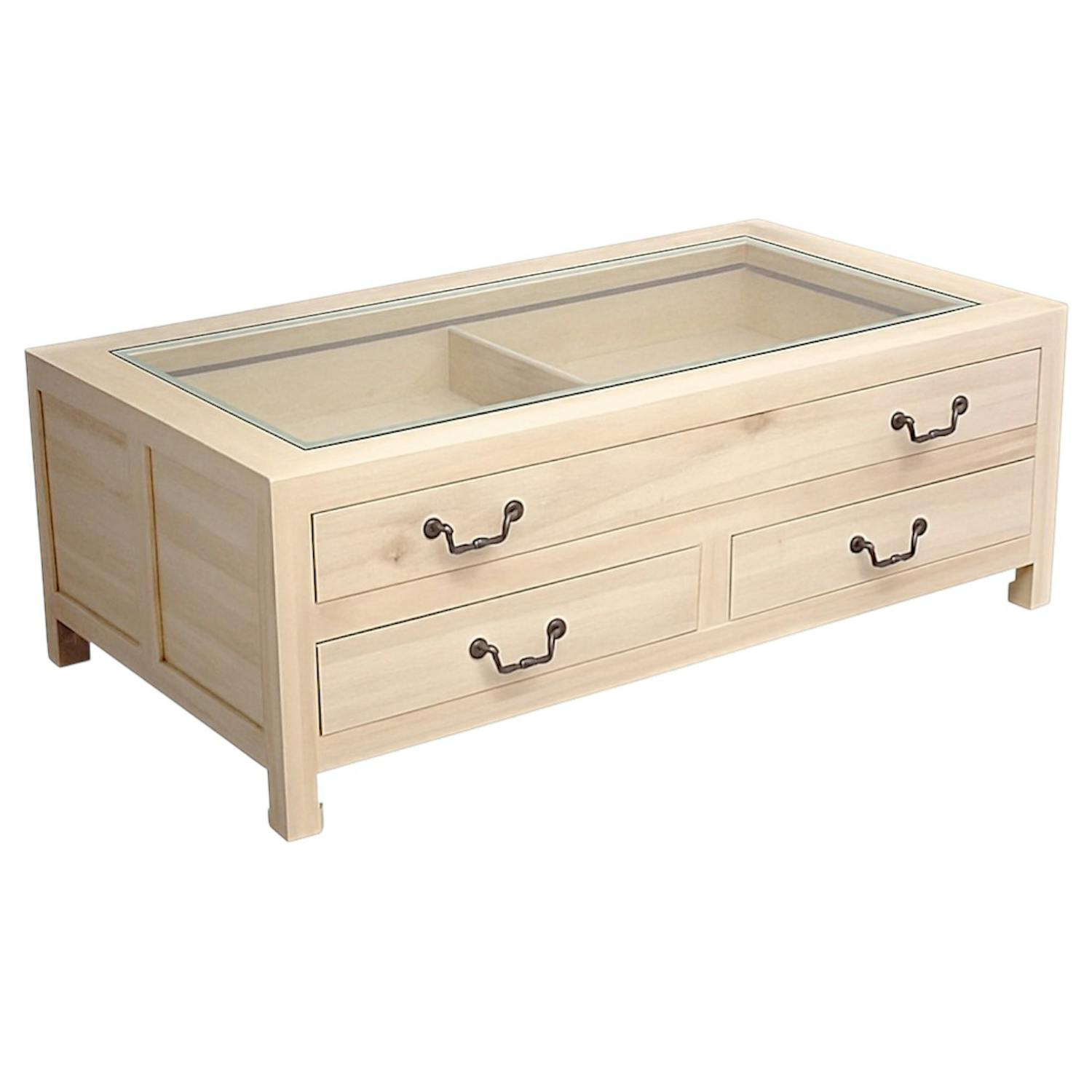Table basse en bois massif - Style asiatique