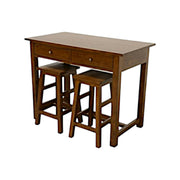 Table haute en bois massif - Style traditionnel
