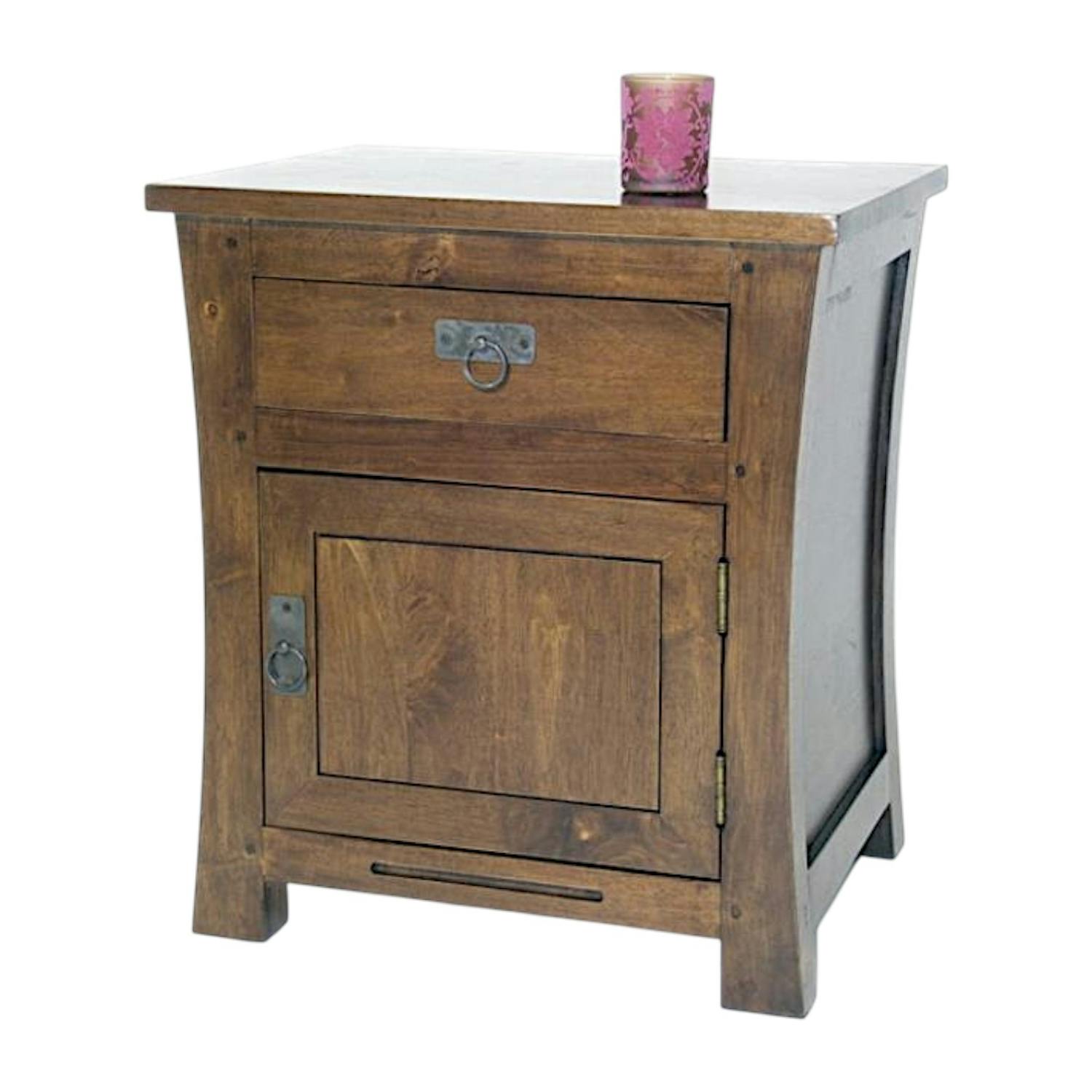 Table de chevet en bois massif - Style asiatique