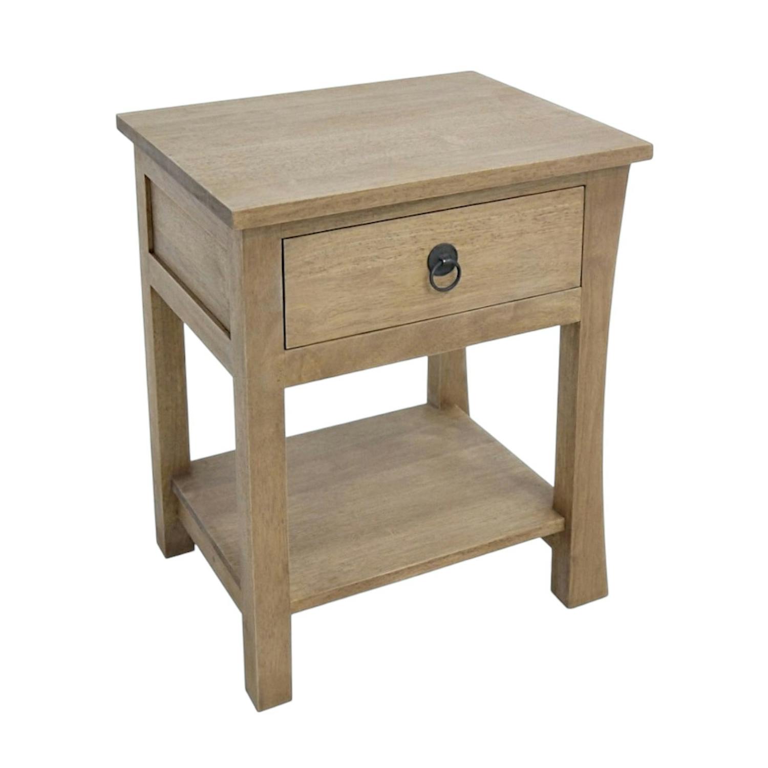 Table de chevet bois massif style colonial modèle 1 MAORI
