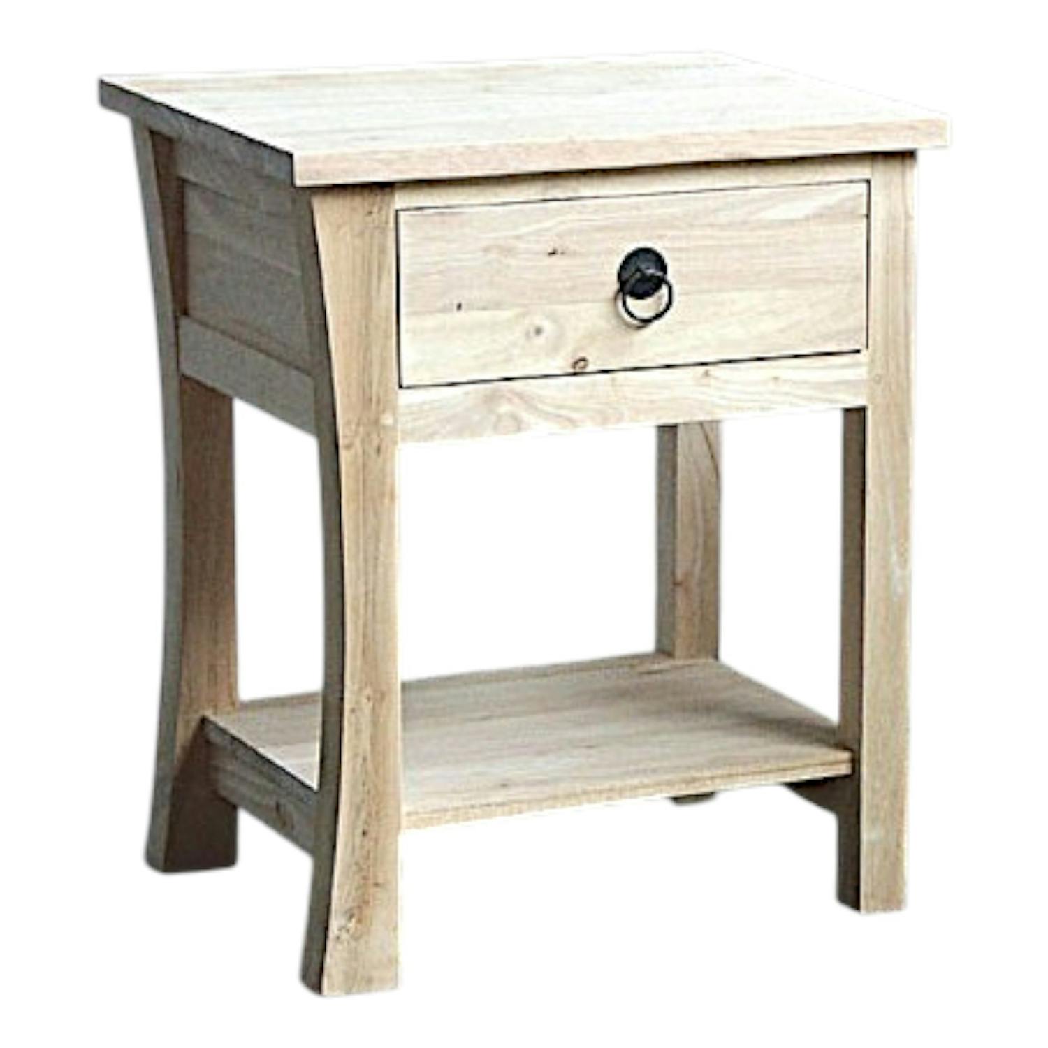 Table de chevet bois massif style colonial modèle 2 MAORI