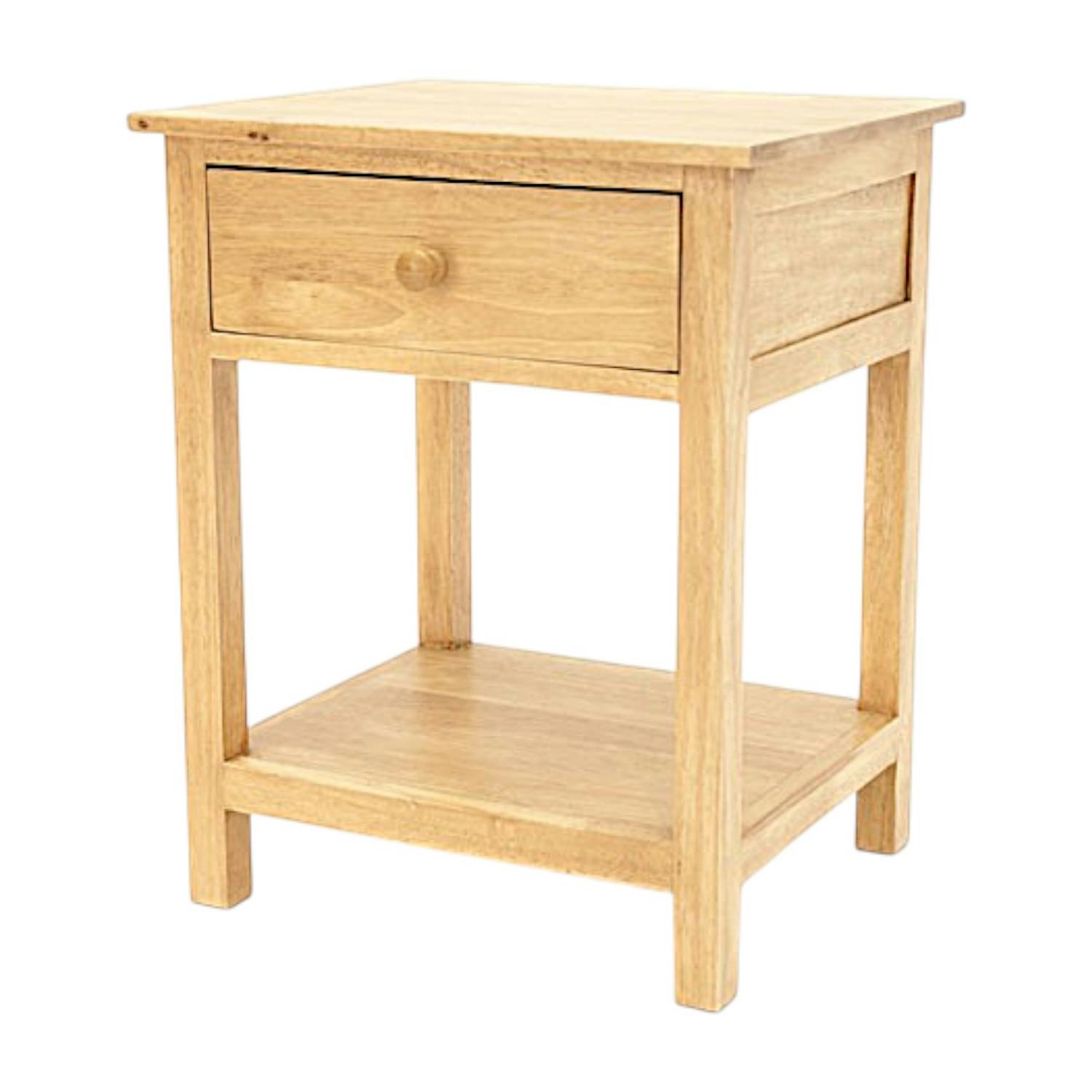 Table de chevet droit 1 tiroir bois hévéa TRADITION