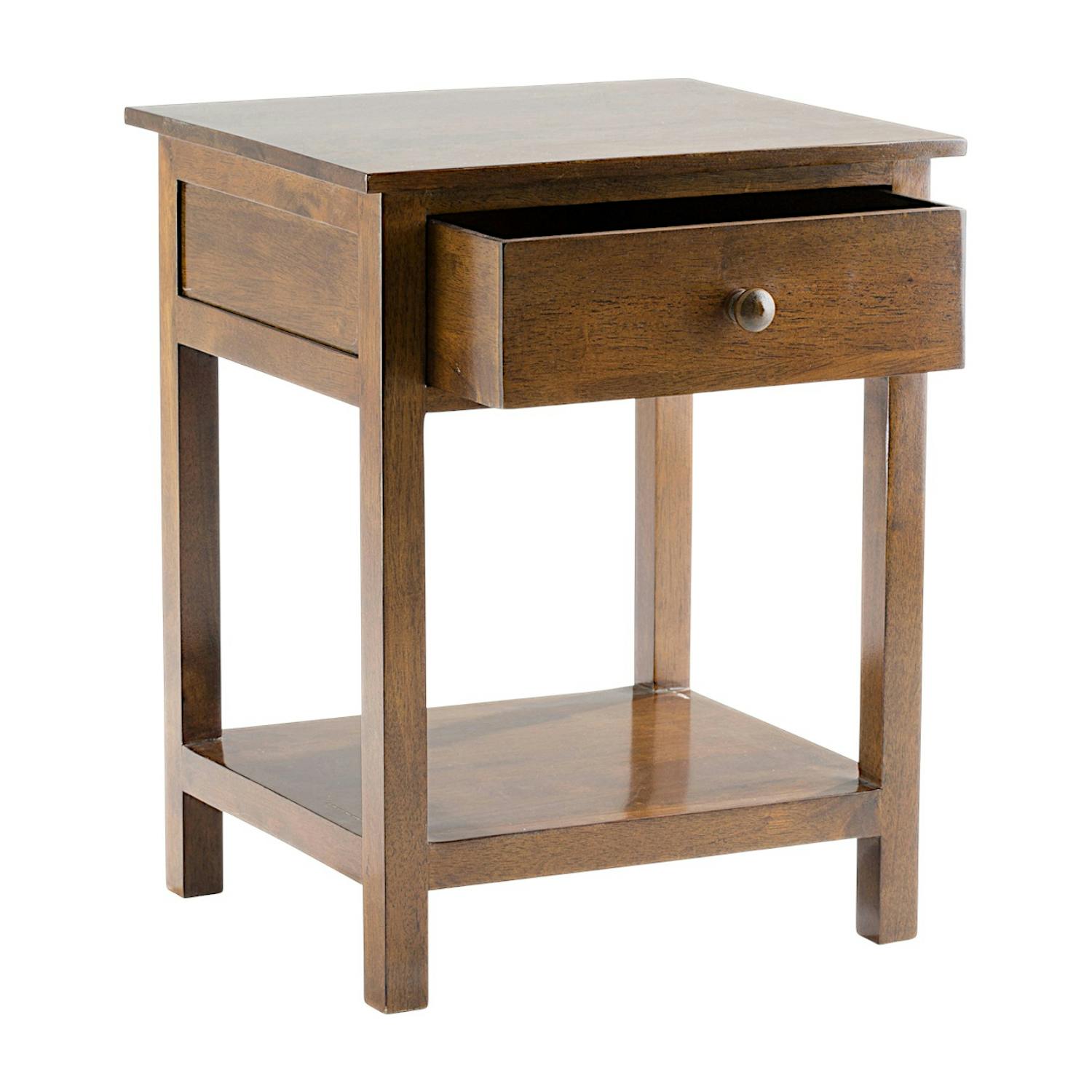 Table de chevet droit 1 tiroir bois hévéa TRADITION