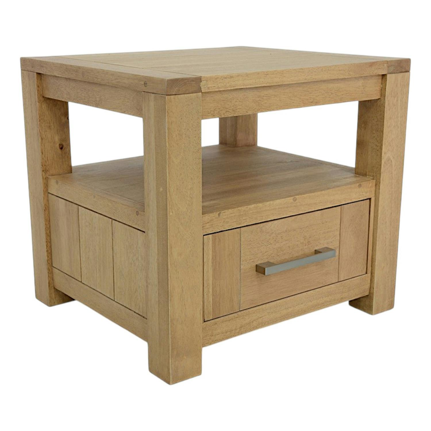 Table de chevet moderne hévéa massif ATTAN