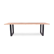 220 1347 Table De Repas En Chene Massif Dima Avec Pieds Metal Noir.Html – Naturel Oak – 76 x 300 x 100 cm