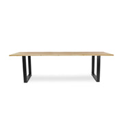 220 1347 Table De Repas En Chene Massif Dima Avec Pieds Metal Noir.Html – Grey wash Oak – 76 x 300 x 100 cm