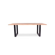 220 1347 Table De Repas En Chene Massif Dima Avec Pieds Metal Noir.Html – Naturel Oak – 76 x 220 x 100 cm