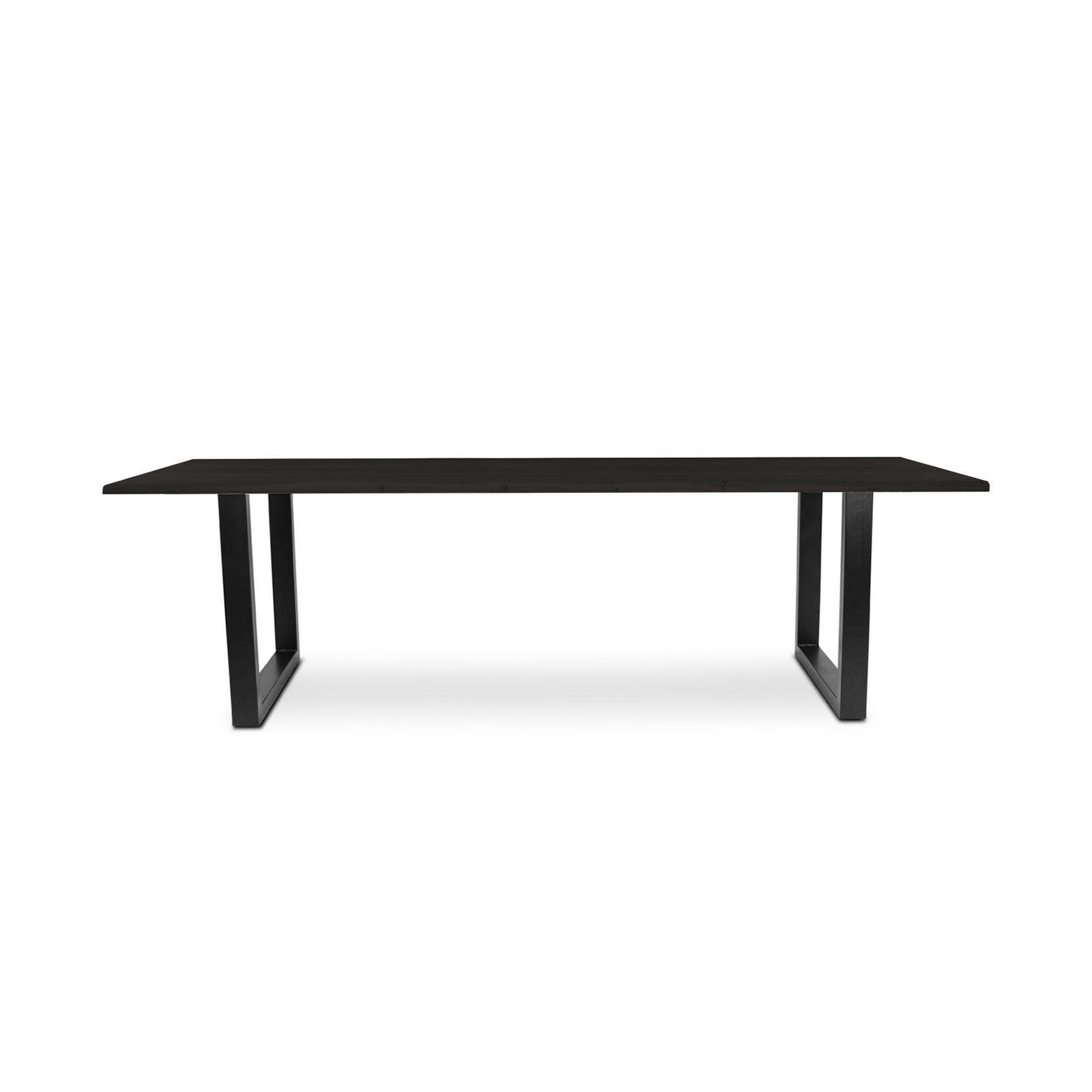 220 1347 Table De Repas En Chene Massif Dima Avec Pieds Metal Noir.Html – Black Oak – 76 x 280 x 100 cm