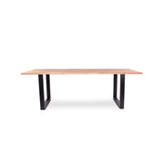 220 1347 Table De Repas En Chene Massif Dima Avec Pieds Metal Noir.Html – Naturel Oak – 76 x 240 x 100 cm