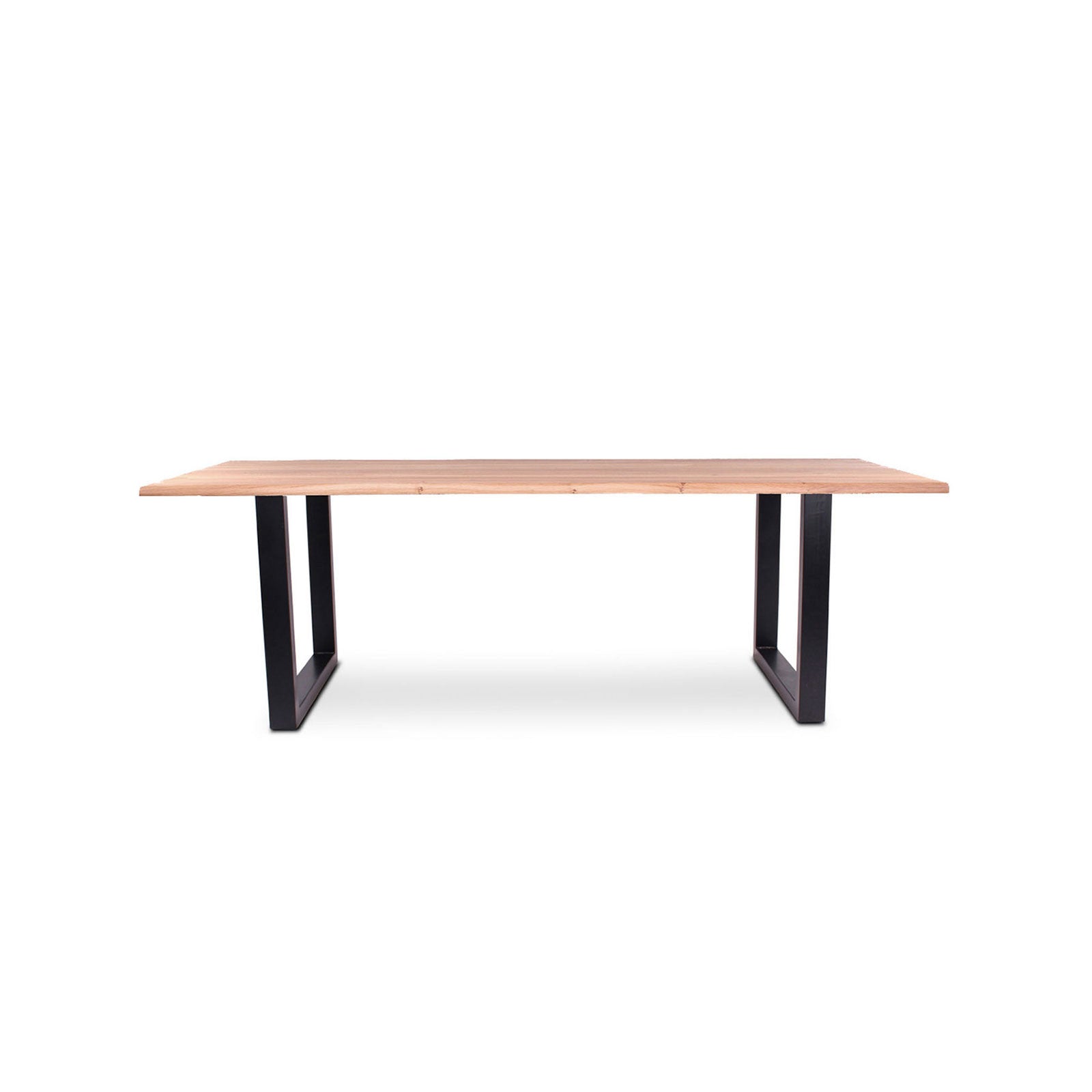 220 1347 Table De Repas En Chene Massif Dima Avec Pieds Metal Noir.Html – Naturel Oak – 76 x 240 x 100 cm