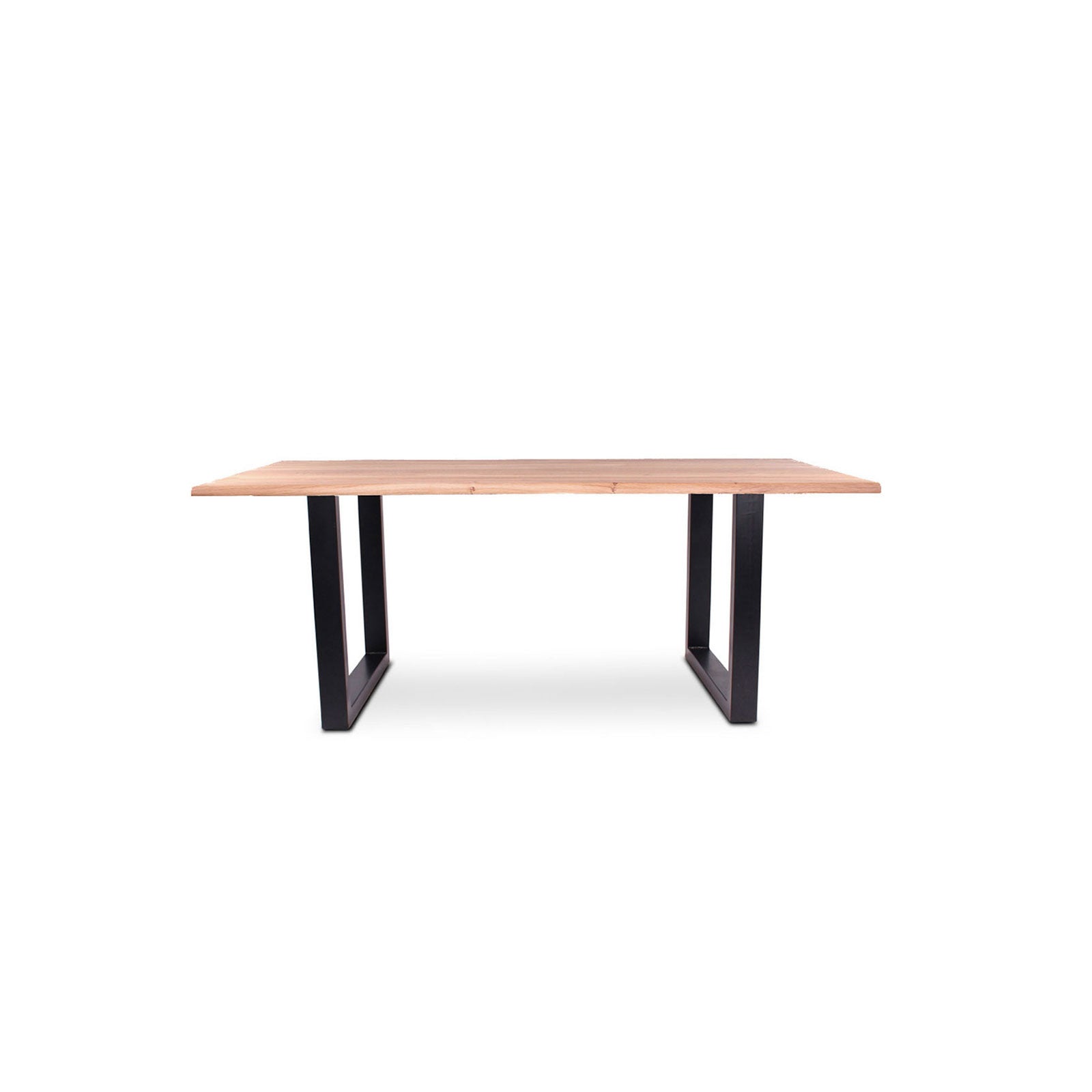 220 1347 Table De Repas En Chene Massif Dima Avec Pieds Metal Noir.Html – Naturel Oak – 76 x 160 x 100 cm