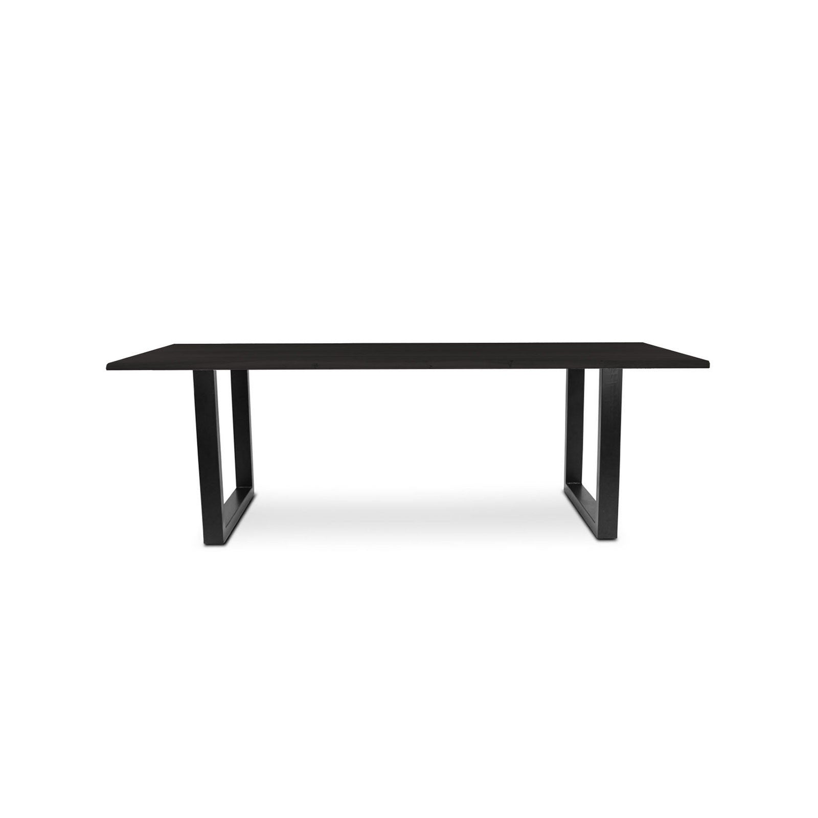 220 1347 Table De Repas En Chene Massif Dima Avec Pieds Metal Noir.Html – Black Oak – 76 x 240 x 100 cm