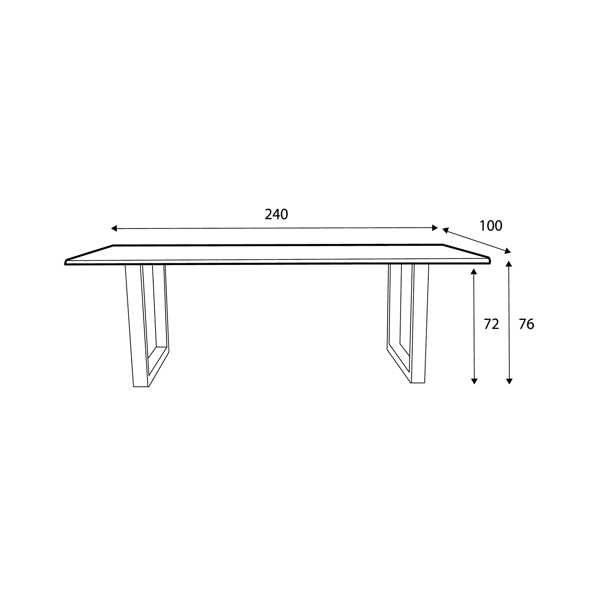 220 1347 Table De Repas En Chene Massif Dima Avec Pieds Metal Noir.Html – Grey wash Oak – 76 x 240 x 100 cm