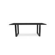 220 1347 Table De Repas En Chene Massif Dima Avec Pieds Metal Noir.Html – Black Oak – 76 x 200 x 100 cm