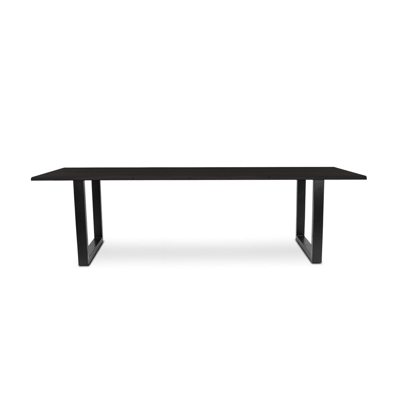 220 1347 Table De Repas En Chene Massif Dima Avec Pieds Metal Noir.Html – Black Oak – 76 x 300 x 100 cm