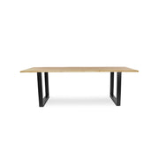 220 1347 Table De Repas En Chene Massif Dima Avec Pieds Metal Noir.Html – Grey wash Oak – 76 x 240 x 100 cm