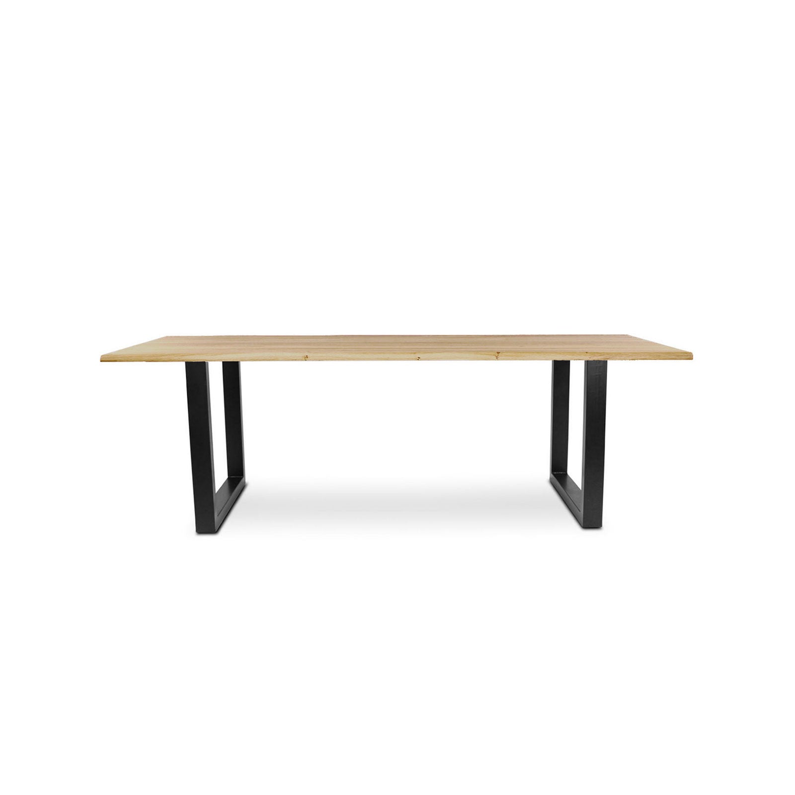 220 1347 Table De Repas En Chene Massif Dima Avec Pieds Metal Noir.Html – Grey wash Oak – 76 x 240 x 100 cm