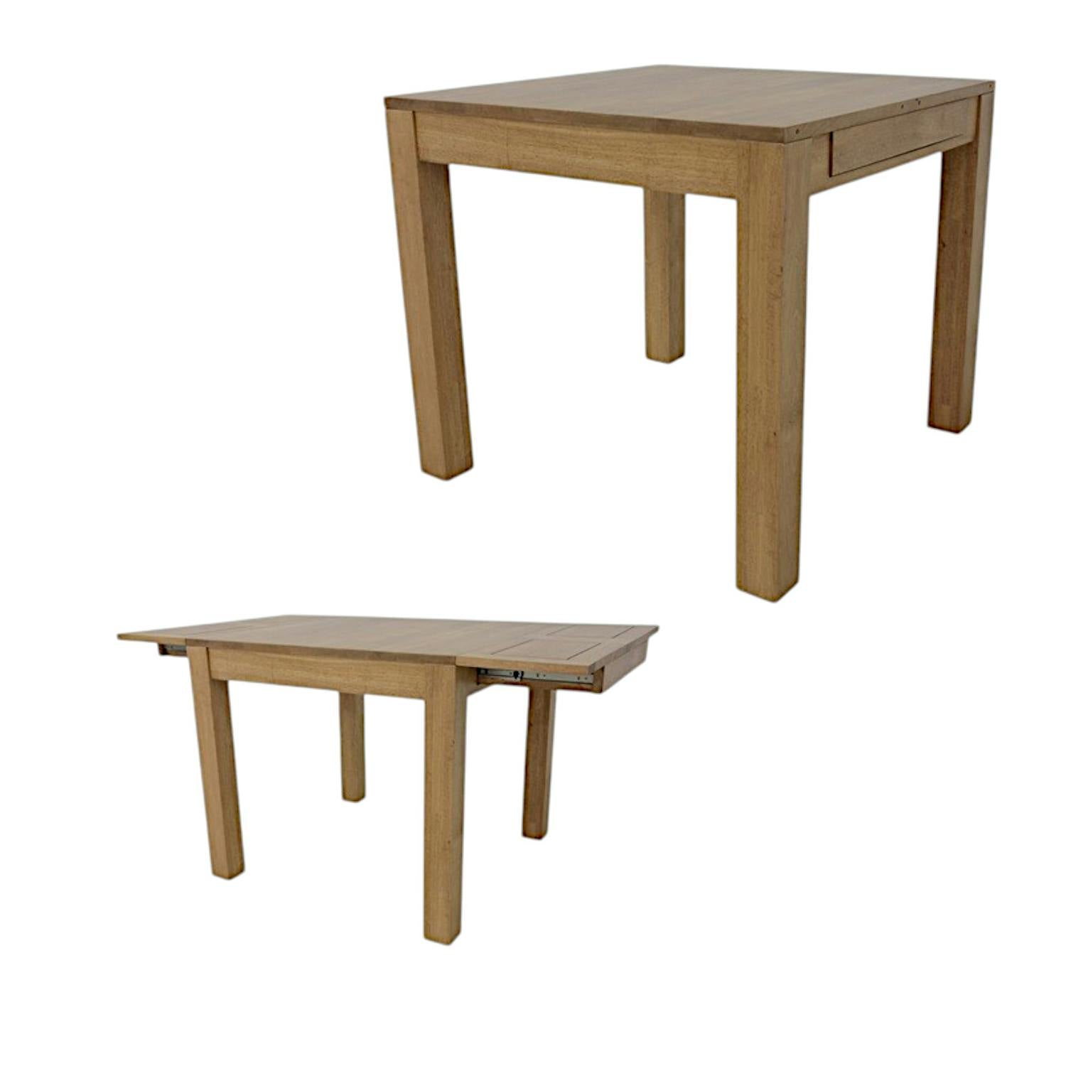 Table de repas extensible Hévéa 85/147x85x76cm HELENA