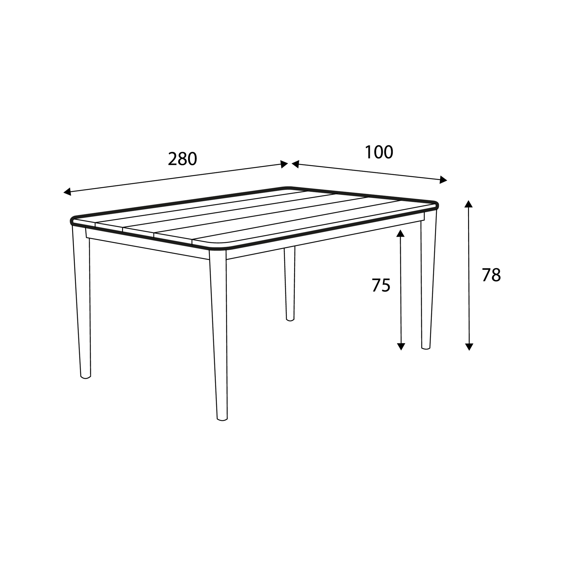 98 373 Table De Repas Exterieure En Teck Anais Ebene Ou Gris.Html – Teck naturel – 280x100 cm