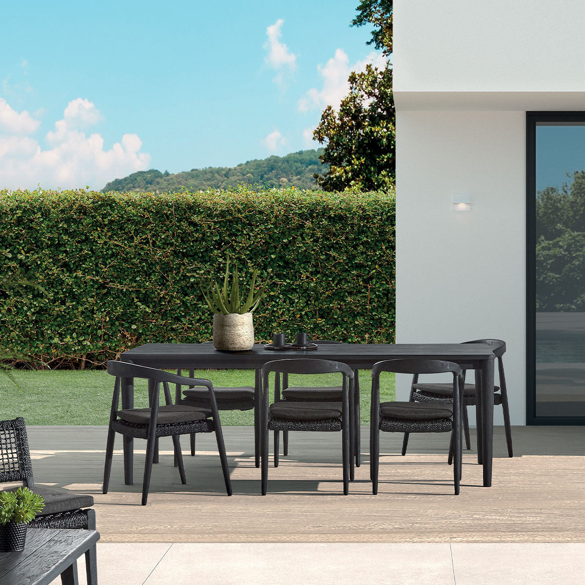 98 373 Table De Repas Exterieure En Teck Anais Ebene Ou Gris.Html – Teck naturel – 220x100 cm