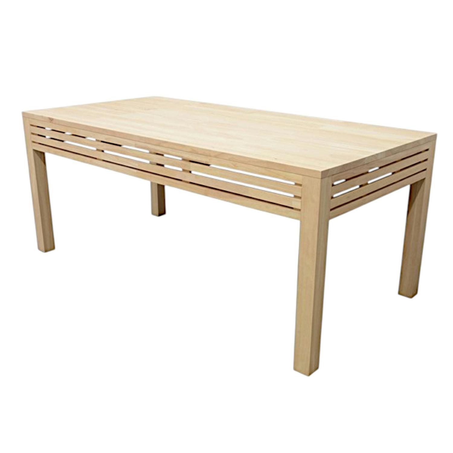 Table de Repas Hévéa façade Persienne 180x90x76cm NEW ORLEANS