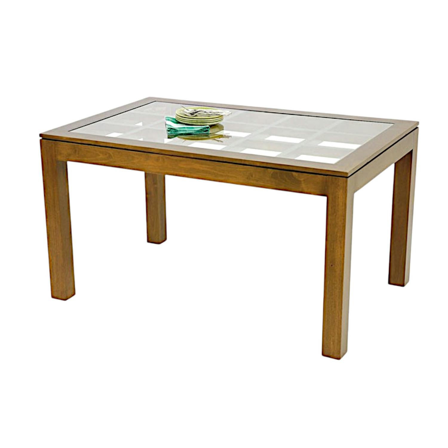 Table à manger en bois massif - Style contemporain