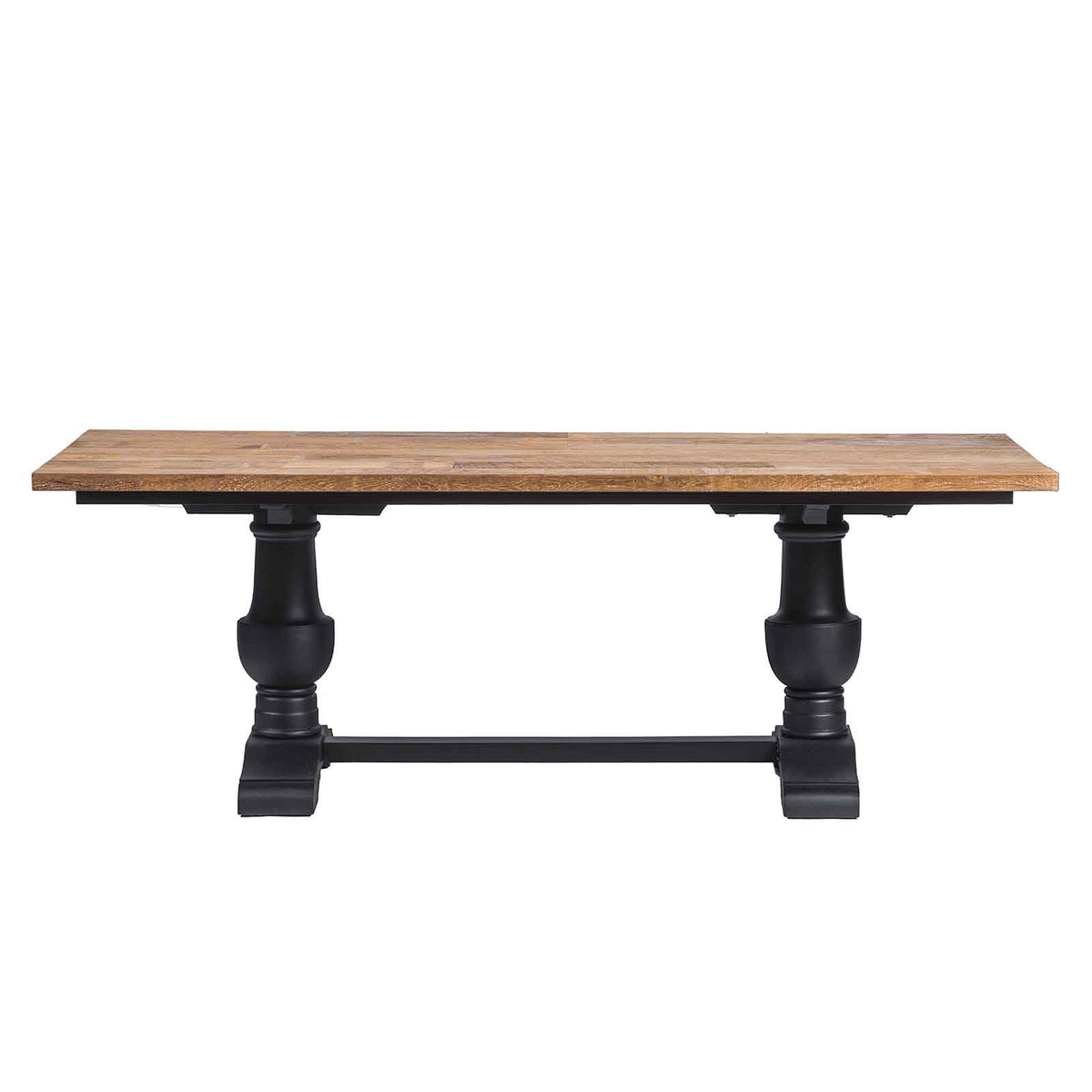 Table de repas en teck raffinée - Style lignart