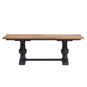 Table de repas en teck raffinée - Style lignart