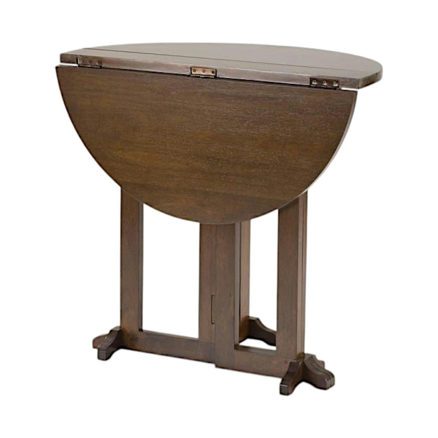 Table de repas ronde pliante hévéa D80cm TRADITION