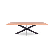 218 1501 Table De Salle A Manger En Chene Massif Et Pied Metal Jos.Html – Naturel Oak – 76 x 260 x 100 cm