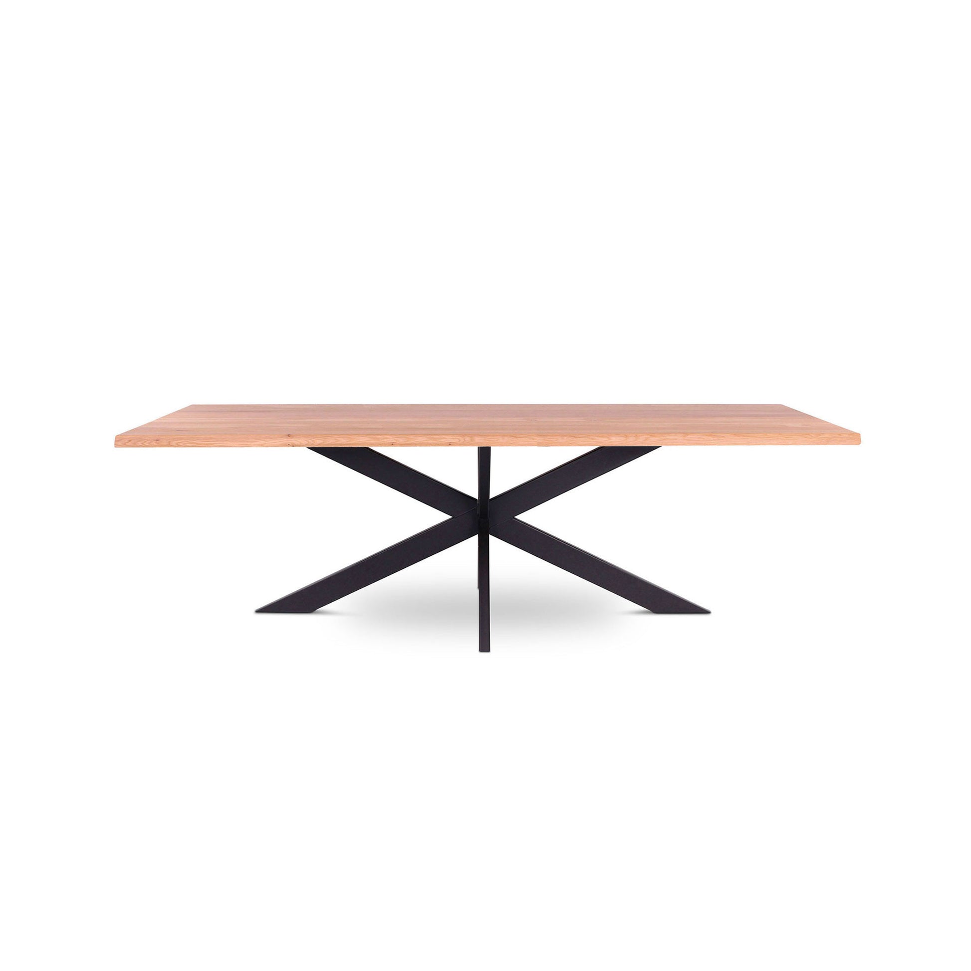 218 1501 Table De Salle A Manger En Chene Massif Et Pied Metal Jos.Html – Naturel Oak – 76 x 260 x 100 cm