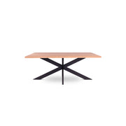 218 1501 Table De Salle A Manger En Chene Massif Et Pied Metal Jos.Html – Naturel Oak – 76 x 200 x 100 cm
