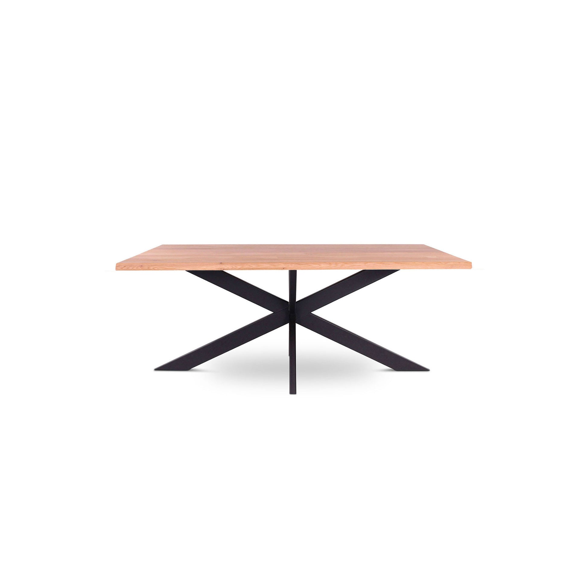 218 1501 Table De Salle A Manger En Chene Massif Et Pied Metal Jos.Html – Naturel Oak – 76 x 200 x 100 cm