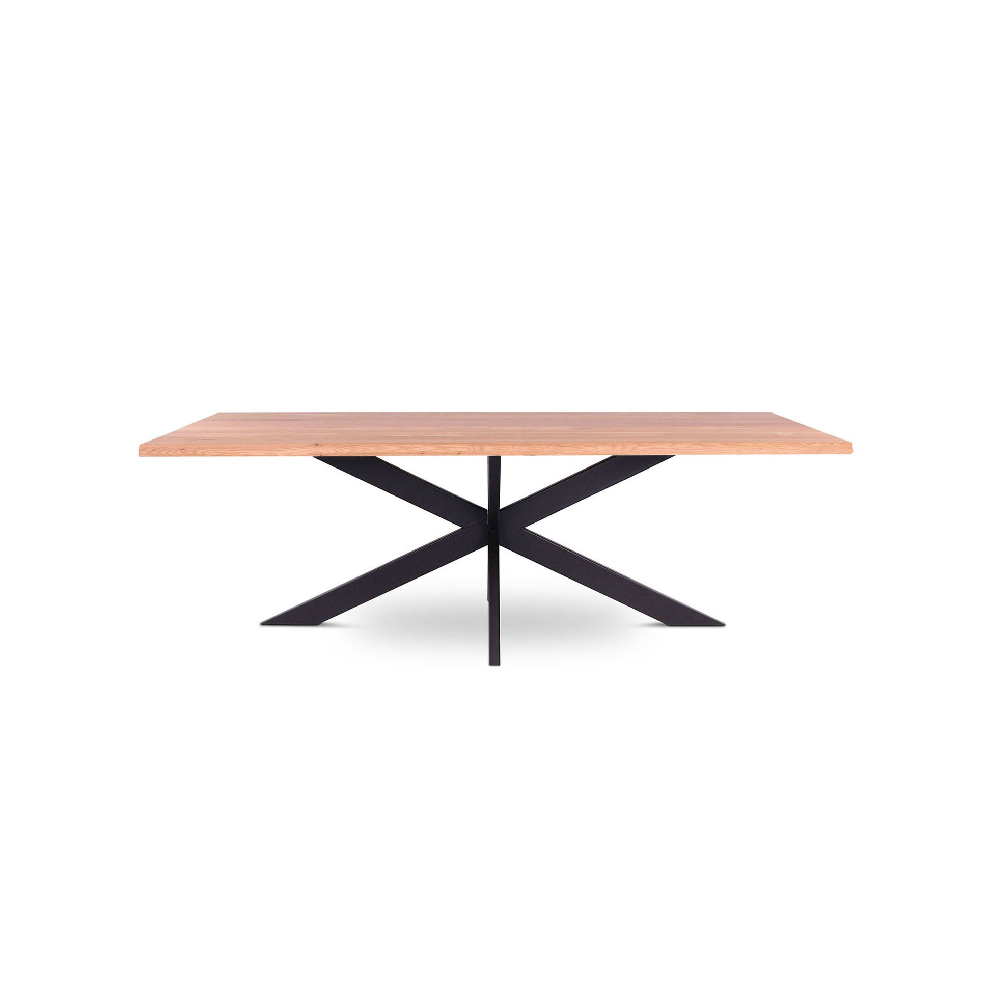 218 1501 Table De Salle A Manger En Chene Massif Et Pied Metal Jos.Html – Naturel Oak – 76 x 240 x 100 cm