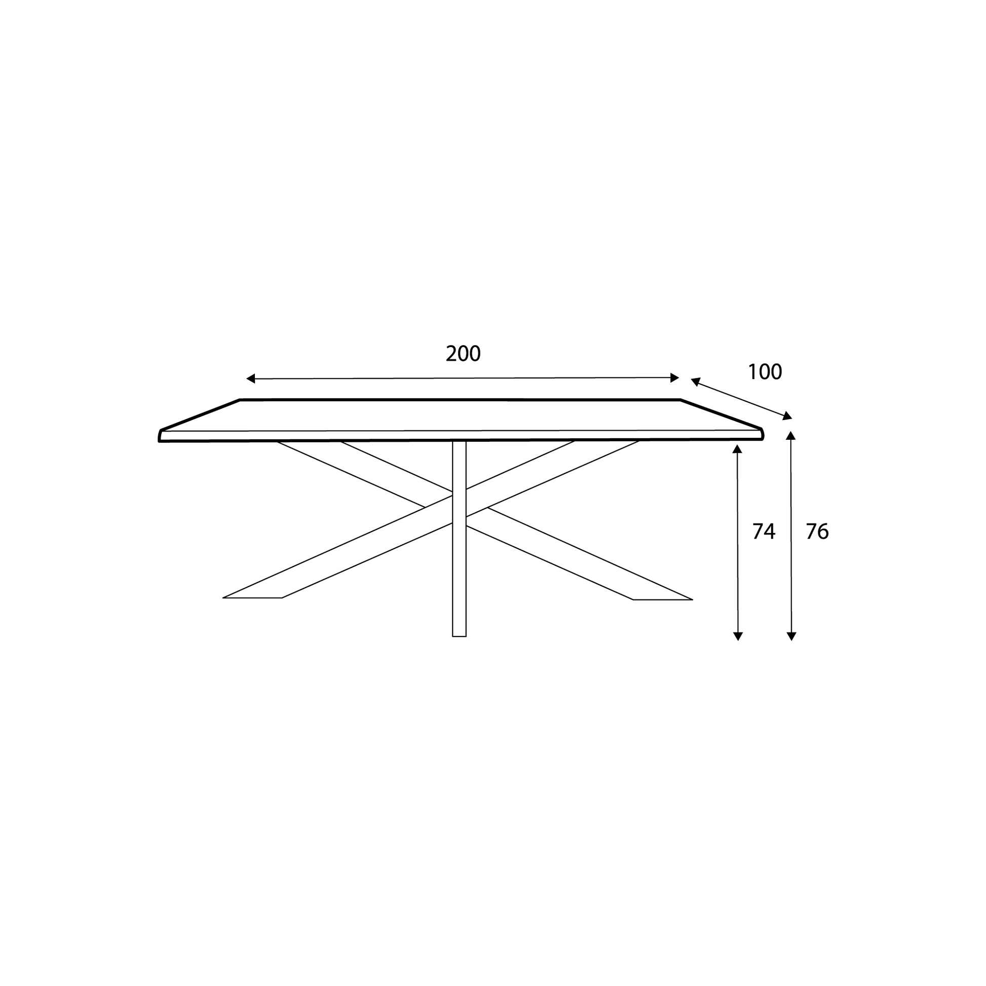 218 1501 Table De Salle A Manger En Chene Massif Et Pied Metal Jos.Html – Wenge Oak – 76 x 200 x 100 cm