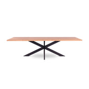 218 1501 Table De Salle A Manger En Chene Massif Et Pied Metal Jos.Html – Naturel Oak – 76 x 300 x 100 cm
