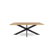 218 1501 Table De Salle A Manger En Chene Massif Et Pied Metal Jos.Html – Grey wash Oak – 76 x 200 x 100 cm
